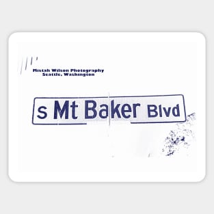 South Mount Baker Boulevard, Dark Ice, Seattle, WA by MWP Sticker